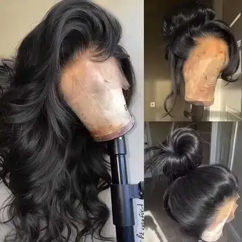 13x6 Lace Front Wigs Human Hair 250 Density Hd Body Wave Lace Frontal Human Hair Wigs For Women Glueless Pre Plucked Black Wig 1