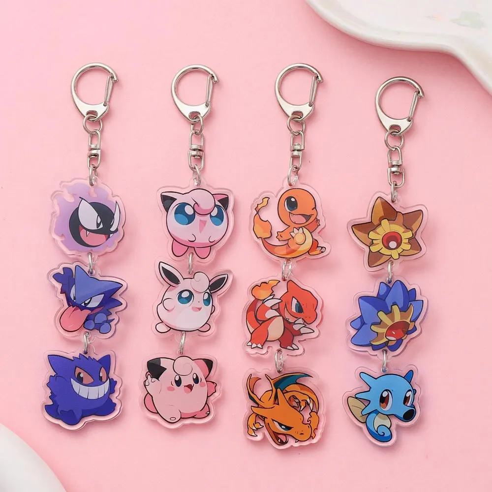 Anime Keychain Acrylic Cartoon Car Bag Pendant Gift Keyring