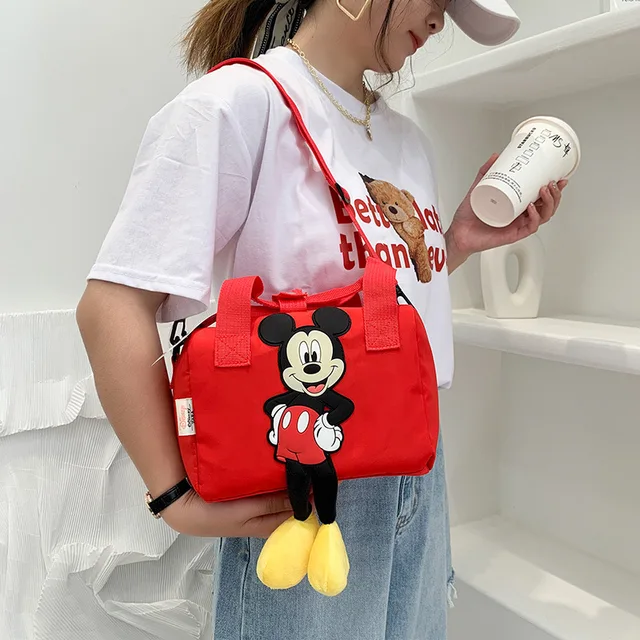 New Disney Shoulder Bags Cartoons Mickey Mouse Casual Canvas Women Shopping Bag Cute Anime Fashion Handbag Messenger Bag Gifts 13