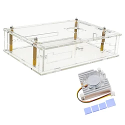 Transparent Acrylic Case with Optional Cooling System and Power Supply (Case - Fan)
