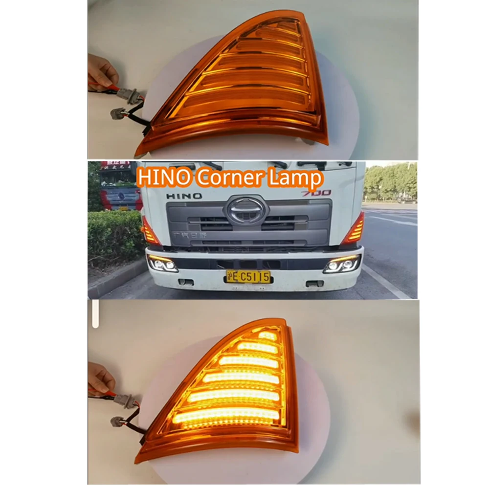 

A Pair Carturn Signal LED Yellow 700P P11C 2003- New Model Corner Flowing Light For HINO