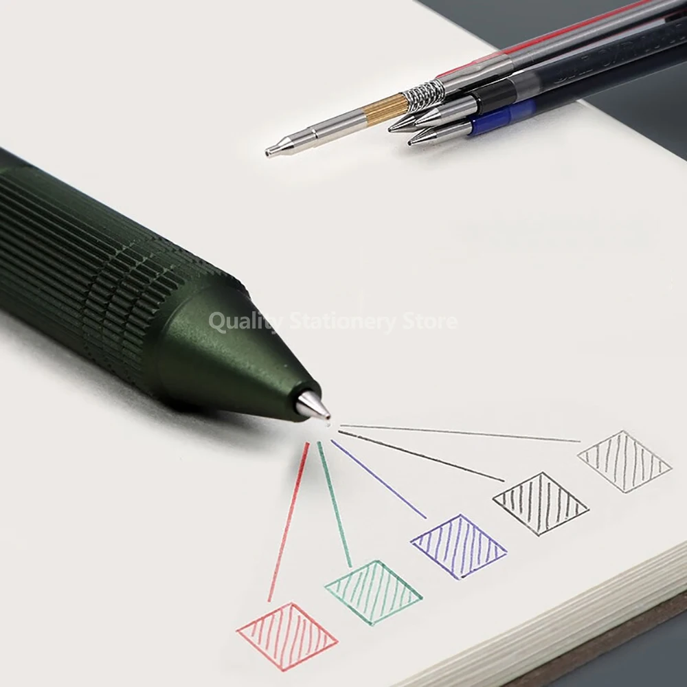 Japan UNI Jetstream Multifunction Pen 4+1 Metal Ballpoint Pen Quick-Drying Mechanical Pencil MSXE5-2000A-05 Pens for Writing