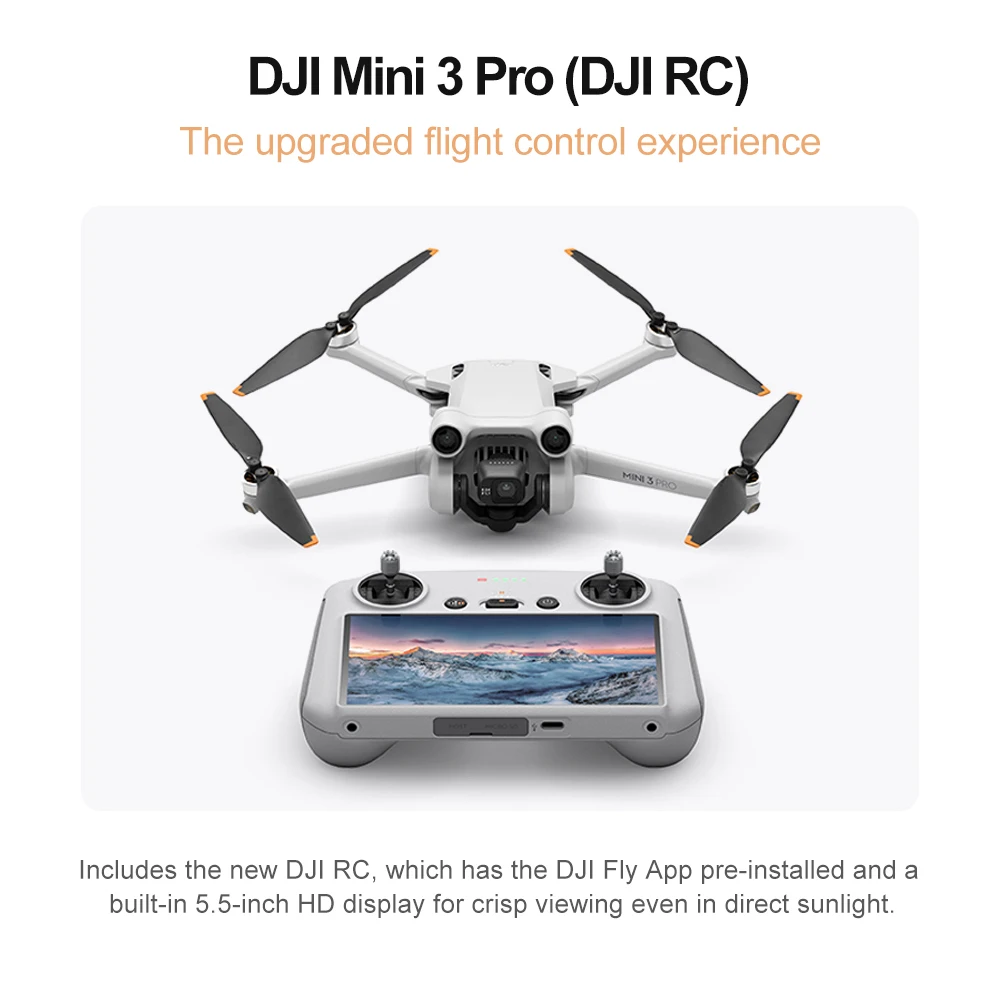 DJI Mini 3 Pro Drone and Remote Control with Built-in Screen (DJI