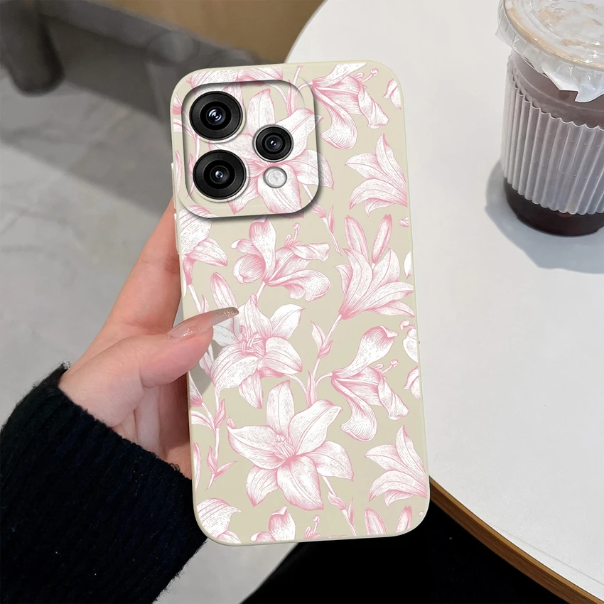 Elegant Floral Soft Silicone Lightweight Case