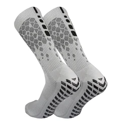 Enhanced Performance Anti - Slip Athletic Socks - Breathable Gripper Socks for Sports & Fitness (Gray)