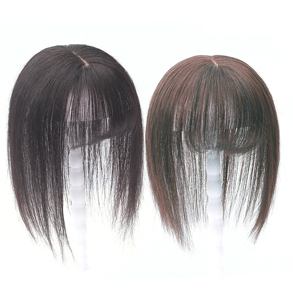 Hair Topper Human Hair For Women Natural Hair Bangs False Bangs Human Hair Fringe Clip In Overhead Bangs For Women Hair Loss