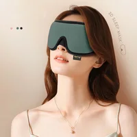 3D Eye Mask Green Breathable Shading Sleeping Hot Sales Eye Mask Adjustable Strap Sleep Mask Padded Travel Rest 2
