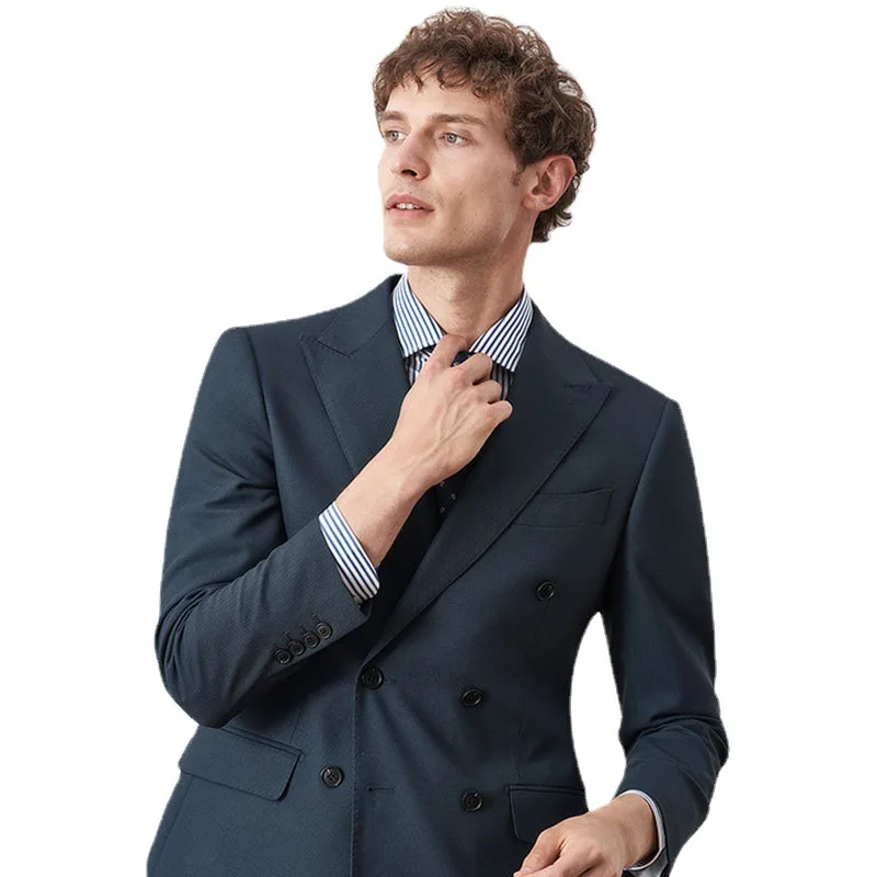 

K-Men's suits double breasted casual retro
