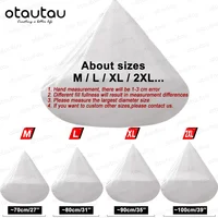 OTAUTAU Big Giant Pouf Inner Liner Cover for Bean Bag Puff Mesh Solid Insert Case Wash Bags Suitable for EPS/Foam Stuffing DD001 2
