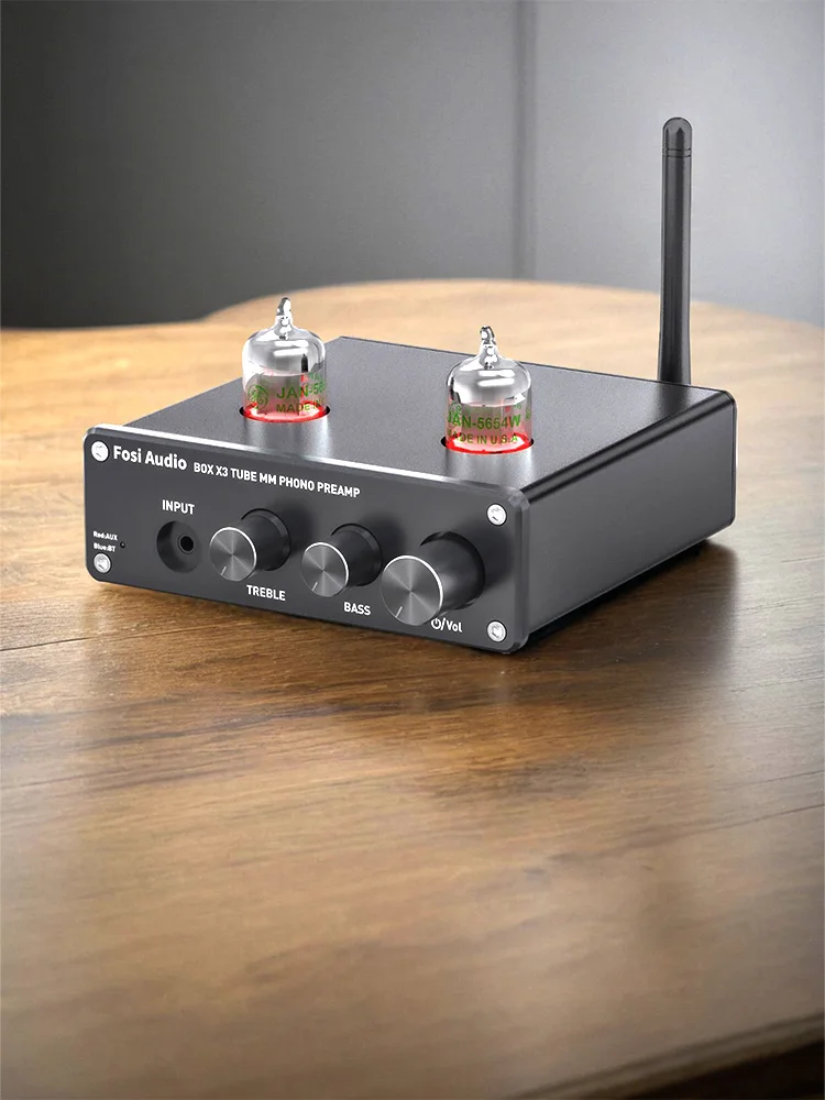 Fosi Audio BOX X3 Bluetooth Phono Preamp for Turntable Phonograph Preamplifier with Vacuum Tube Amplifier HiFi audio amplifier board stereo amplifier