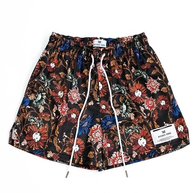New Men's And Women's Universal Mesh Summer Casual Shorts Quick Dry Sports Shorts Beach 3d Printed Drawstring Breathable Shorts 4