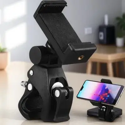 조절 가능한 마이크 스탠드 폰 홀더, 360도 회전 클램프 포함, 태블릿 기타 헤드 마운트, 라디오 마이크용 휴대폰 홀더
