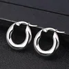 1Pair 5.0 Titanium Steel Round Thickened Earrings stainless steel smooth circle solid thick Earrings jewelry Accessories Gifts 6