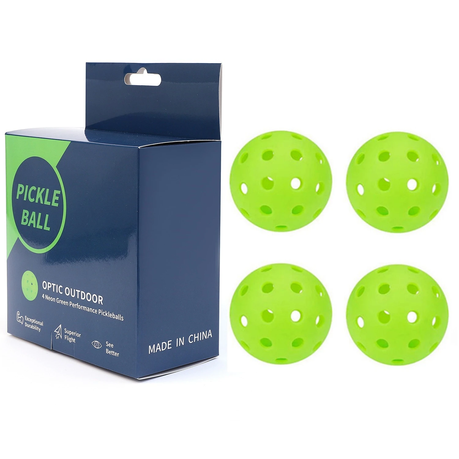 1 /4Pcs Outdoor Pickleball 40-Hole Training Pickleball Accessories 74mm Standard Competition Competition Practice Sup