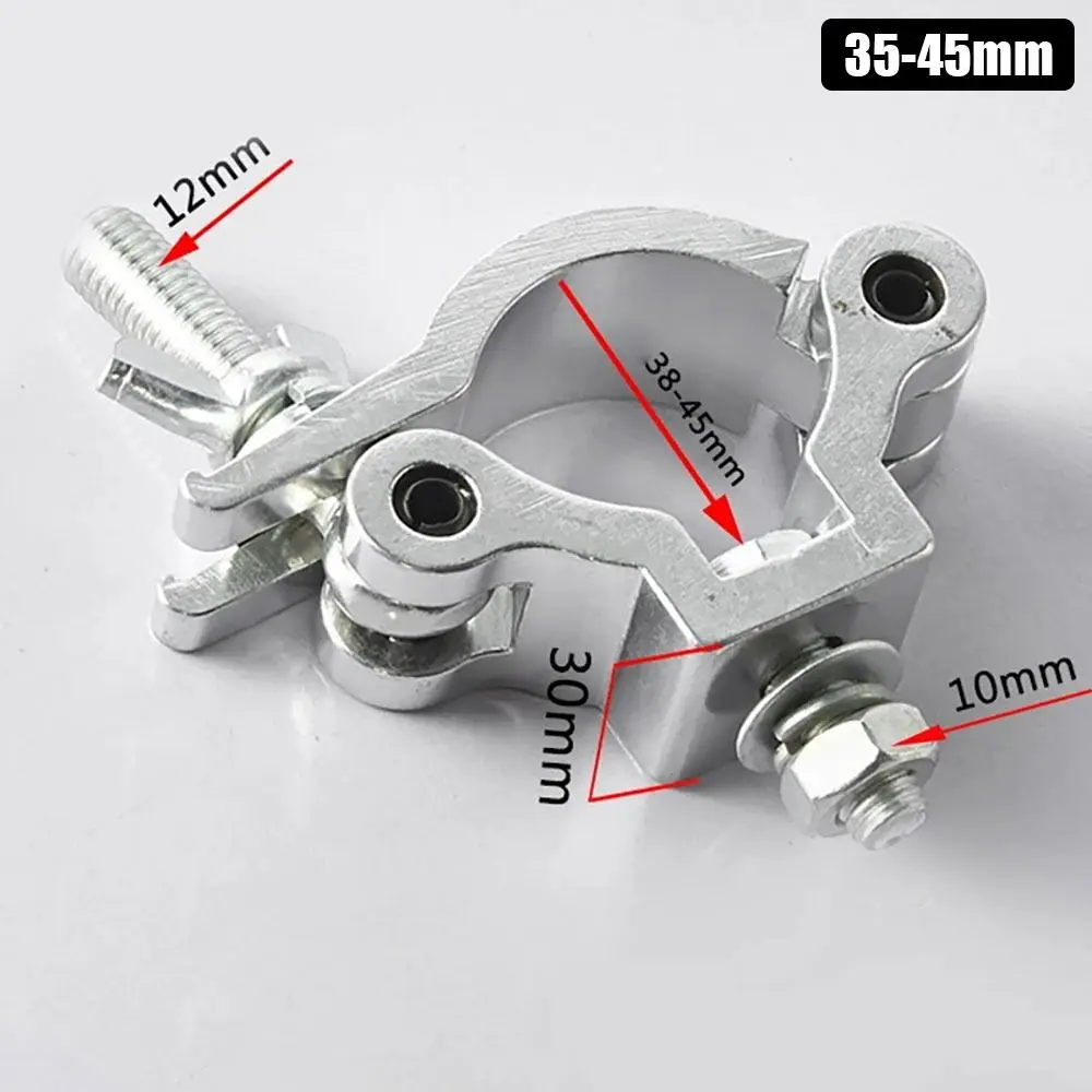 1Pc Aluminum Alloy Stage Lights Truss Clamp Clip Bracket 18-21mm 38-52mm DJ Light Clamps Silver Quick Release Lamp Hanger Hooks flashlight bracket clamp