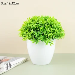 Lush Green Artificial Bonsai Tree with Decorative Pot (A)