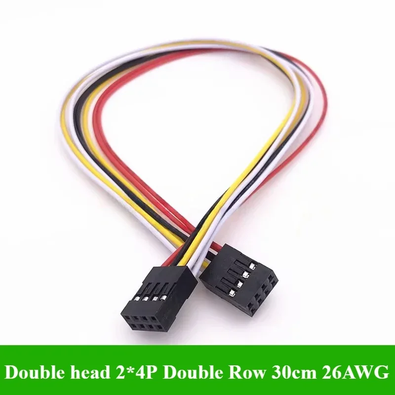 2.54MM 이중 행 DUPONT LINE 커넥터 플러그 (와이어 점퍼 케이블 포함) 30cm 26AWG 2*2/3/4/5/6/7/8/10 핀 암 단일/이중 헤드