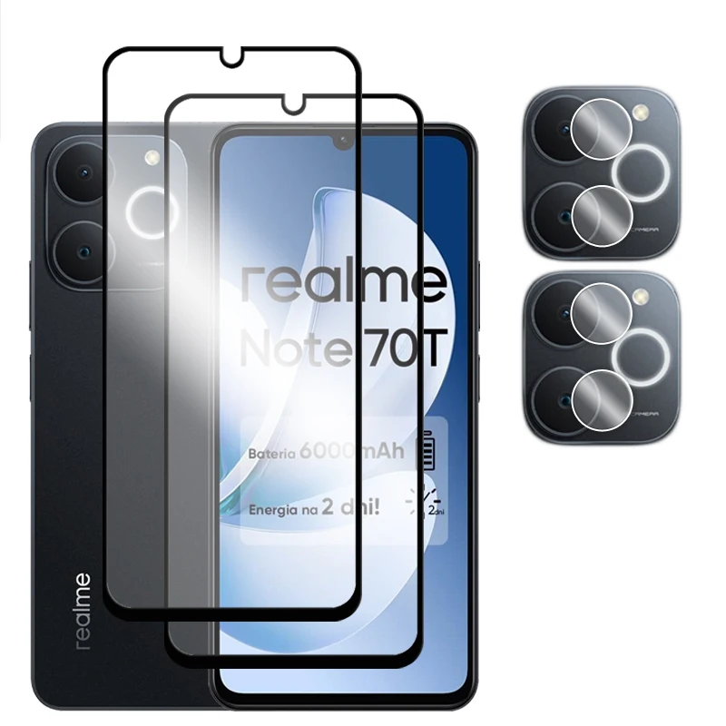 6-in-1 Tempered Glass Screen and Lens Protector Set with 2.5D Full Coverage