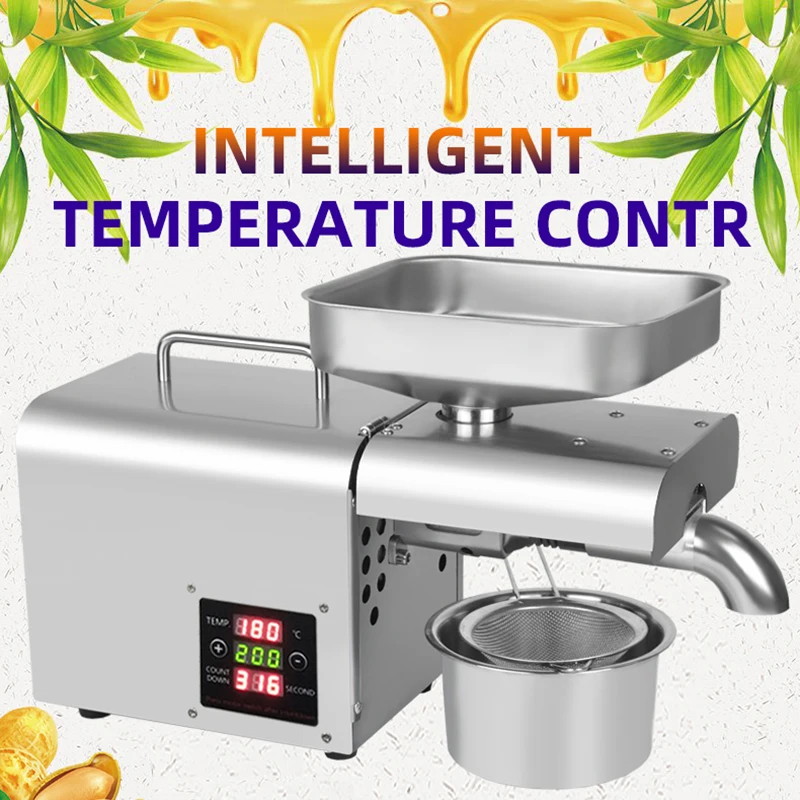 Oil Press Machine SUNZ Oil Press Automatic Household FLaxseed Oil Extractor Peanut Cold Press extraction Machine