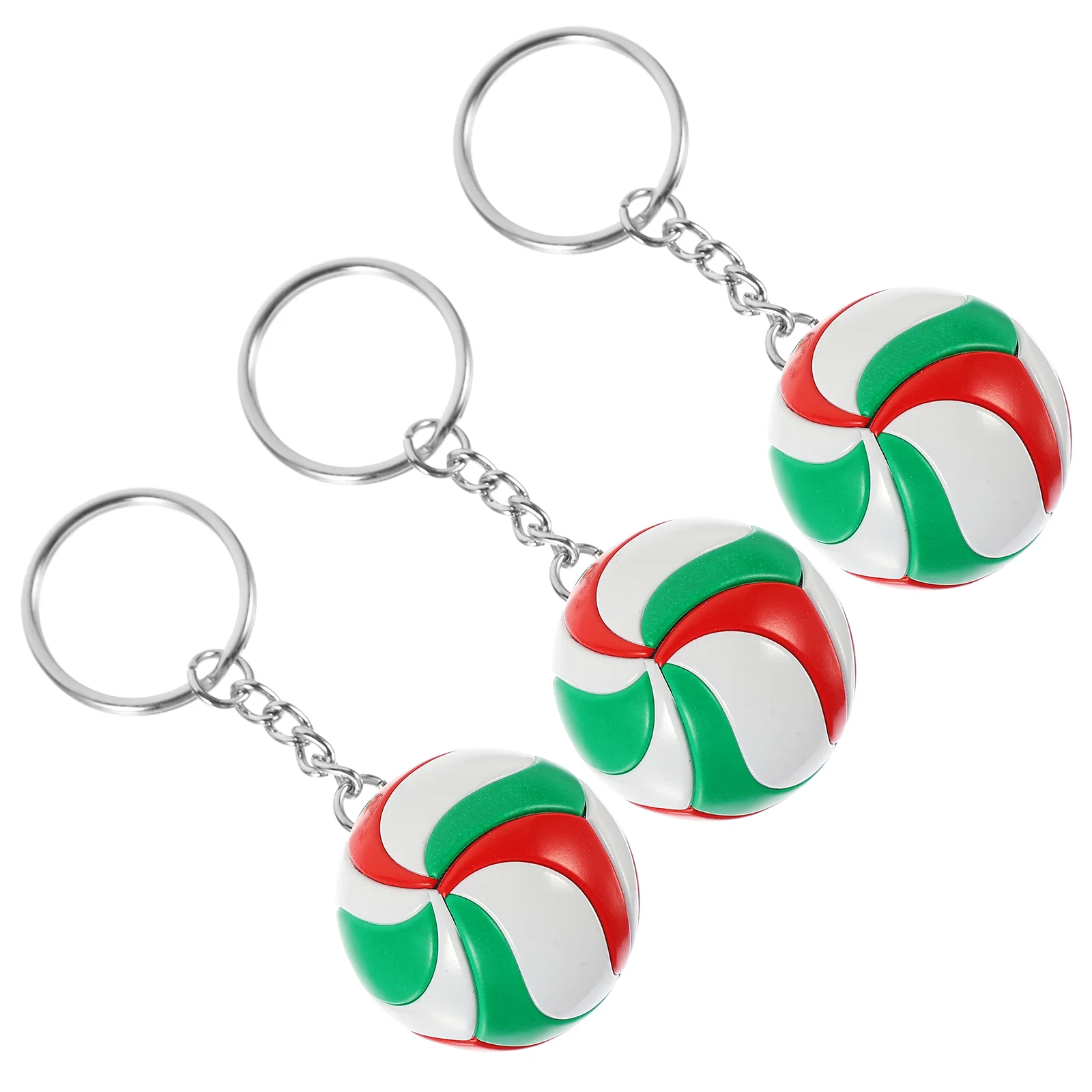 

3 Pcs Volleyball Model Toy Accessory Gifts Soccer Keychain Bulk Decoration Adorable Exquisite Portable