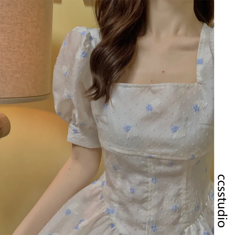 

Fairy French Design Niche Pettiskirt Gentle Princess on the Run First Love Dress Spring and Summer New