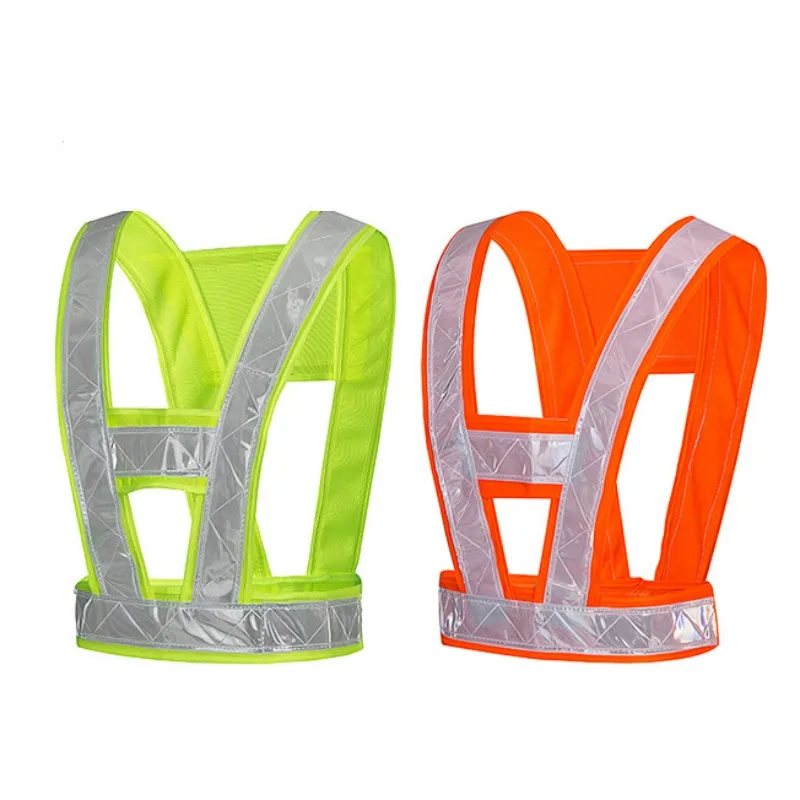 Reflective Safety Vest Waterproof High Visibility Reflective Strap Security Traffic Warning Jacket Night Working Running Cycling