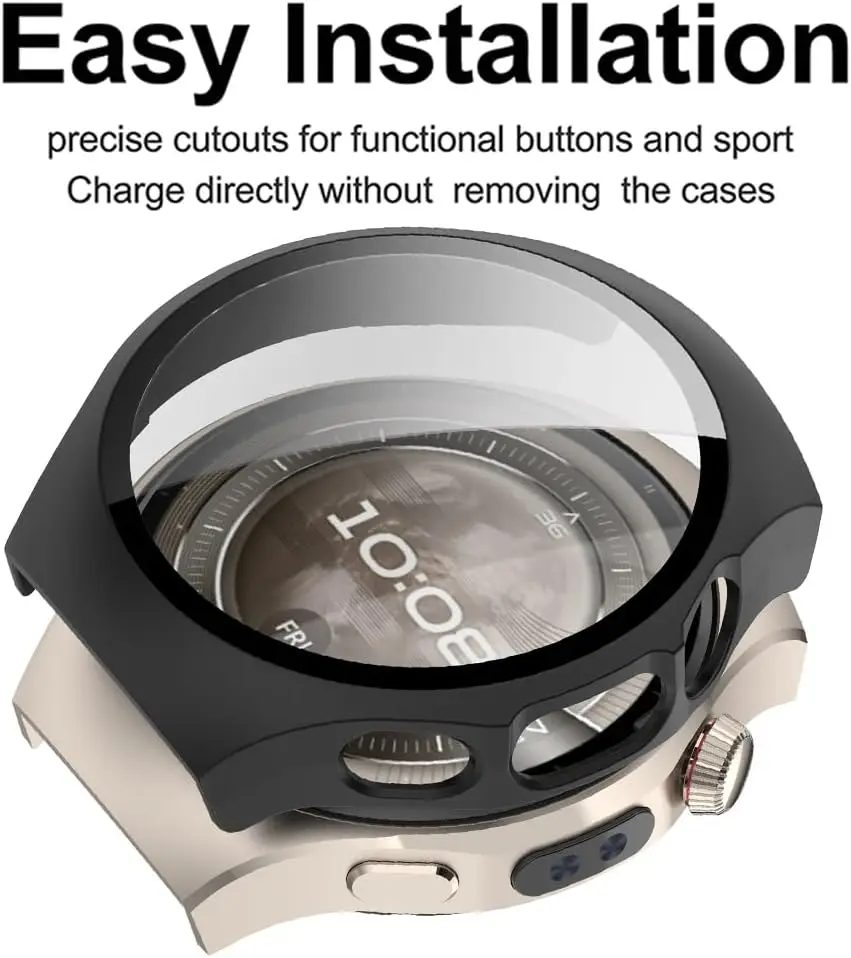 Huawei Watch 5 Tempered Glass Protective Case - Anti-Scratch PC Hard Shell Cover