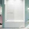 31 in. W * 55 in. H Frameless Shower Doors for Bathtub, 1/4" (6mm) Thick SGCC Tempered Glass Door, Pivot Shower Door Panel 1