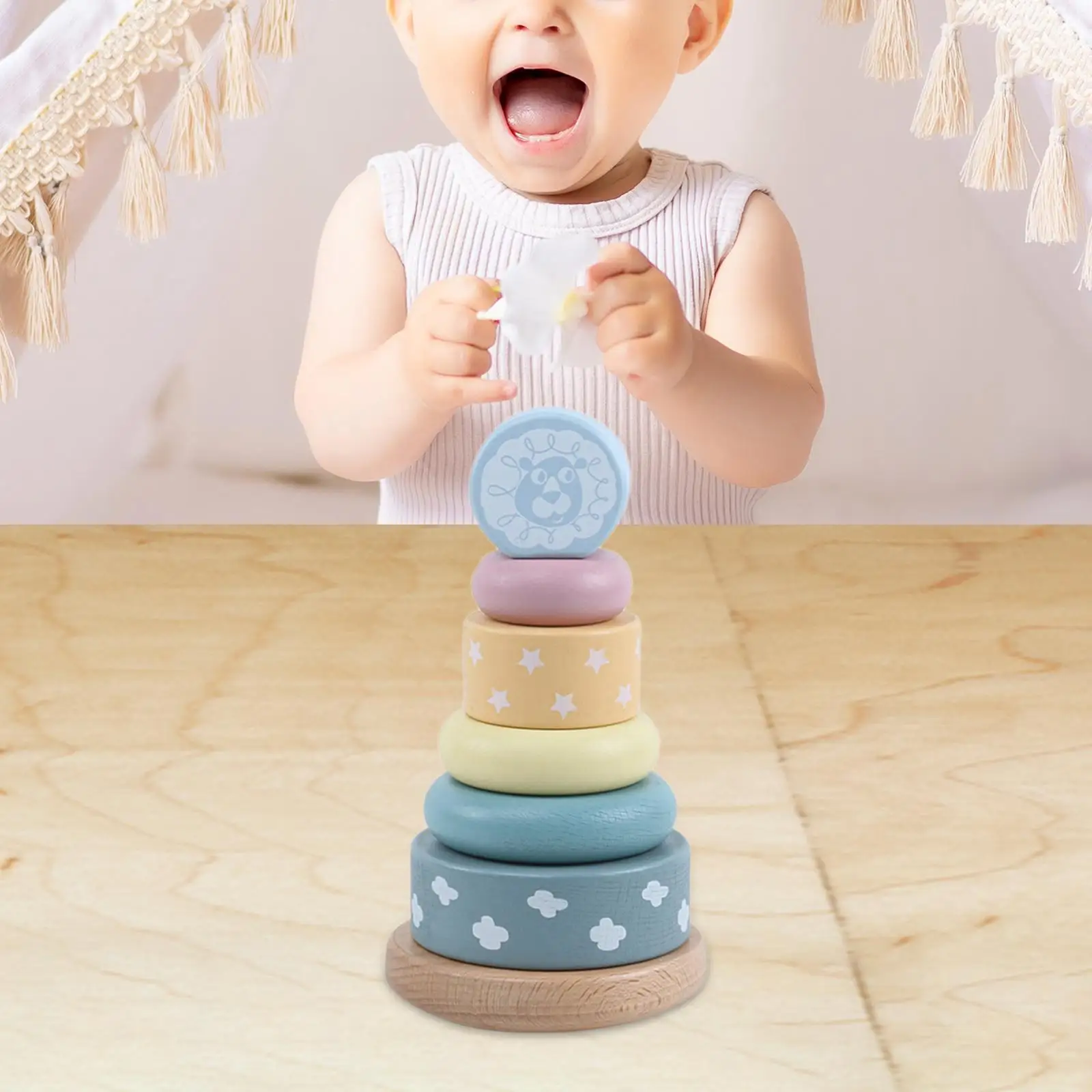 

Baby Stacking Toy Nesting Toy Hand Eye Coordination Stem Learning Toy Classic Toy Sensory Toy Baby Toys for Kid Boy Girls Gifts