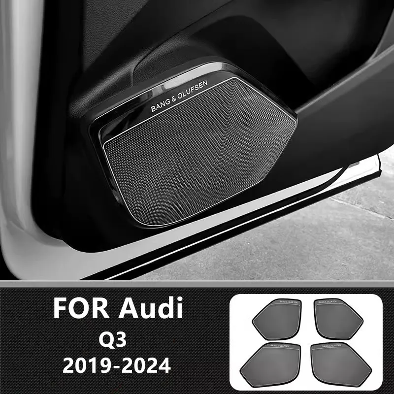 

Car Door Horn CoverCar Door Horn Guard Stainless steel decorative cover For Audi Q3 2019-2024 Auto Accessories