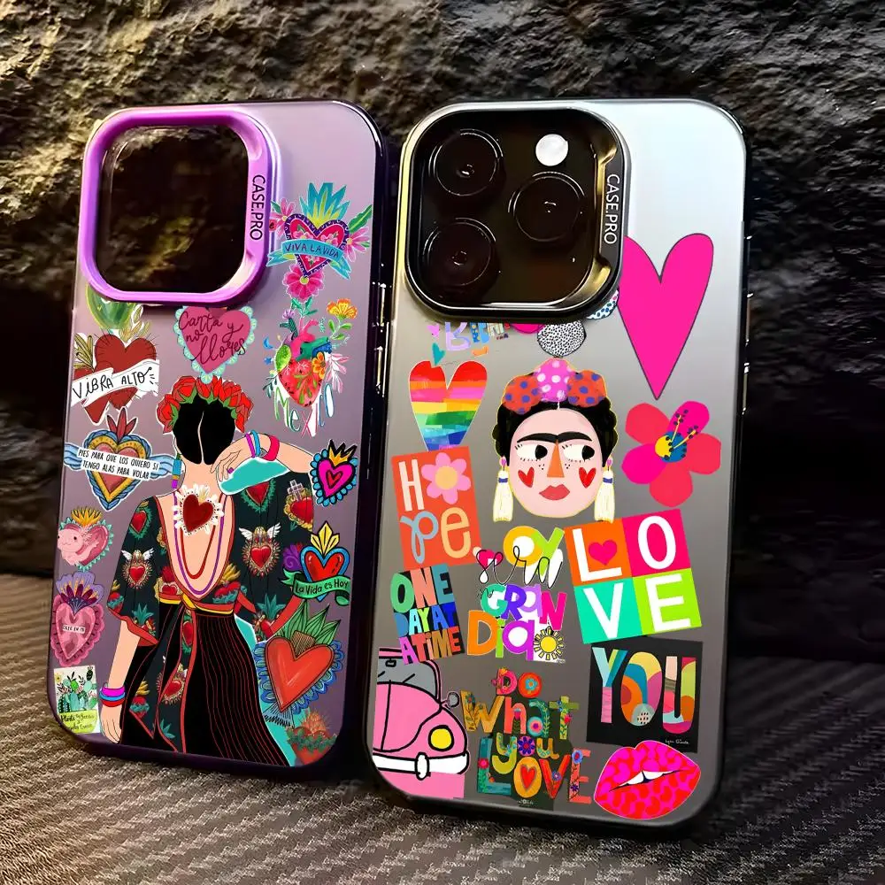 Frida Kahlo Designer Matte Laser Aurora Phone Case