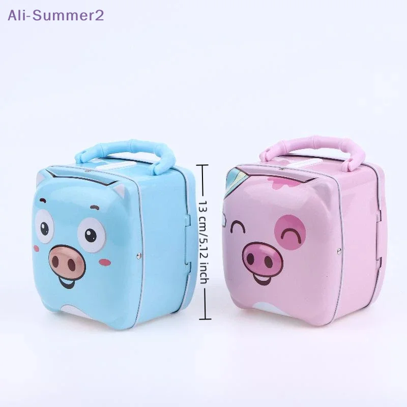 {Estate2} Scatola di risparmio a forma di maialino per bambini, piccola e con cartoni animati, ideale per la decorazione della casa._voghion.com