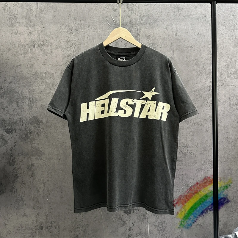 

Washed Hellstar Studios Short Sleeve Tee For Men Women Vintage T Shirt Top