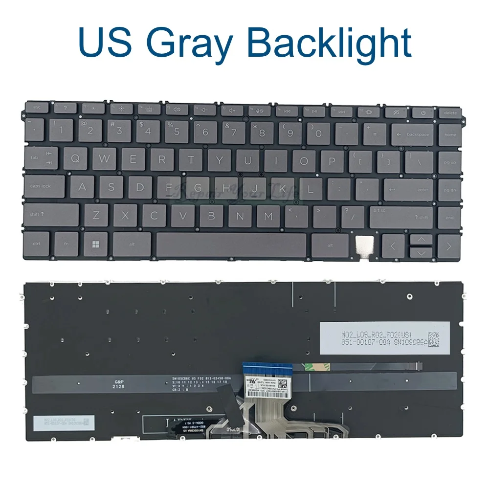 Teclado Retroiluminado dos Eua para hp Laptop em Spectre X360 16-f 16-f0013dx F0023dx F1013dx F1747nr F0035nr M85604 M83497 001 - Imagem 3