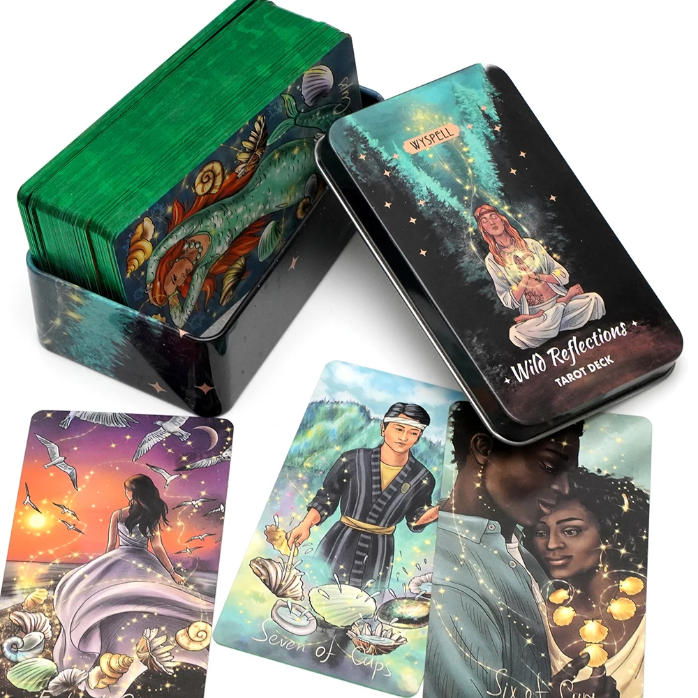 Wyspell Wild Reflections Tarot Cards Nature-Inspired Tarot Cards Beautiful Tarot Cards Set Tarot Cards for Beginners Tin Box 3