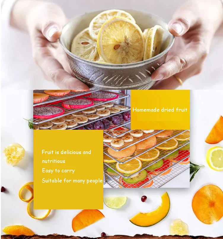 Electric Dehydrator Household Dehydration Machine Food Vegetable Fruit Tea Dried Machine Stainless Steel Dried