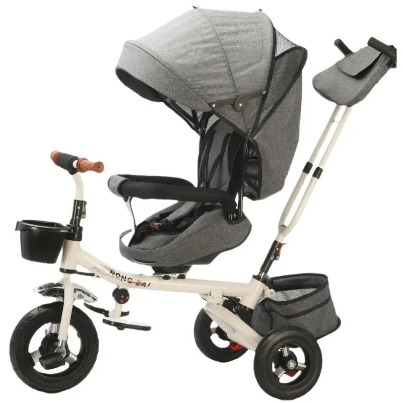 Children's portable strollers can sit on infant strollers, baby tricycles, bicycles, baby strollers, folding with brakes