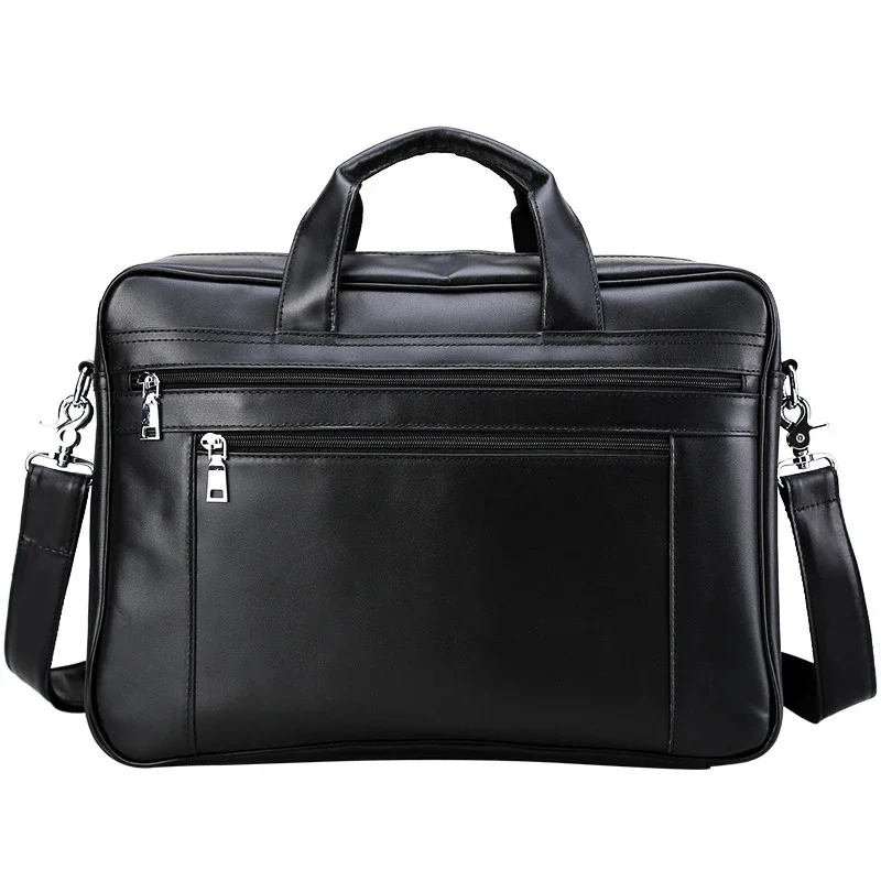 

Business Top Cow Leather Men Handbag 17 inch Laptop Briefcase Big Travel Work Bags Genuine Leather Male Shoulder Crossbody Bag
