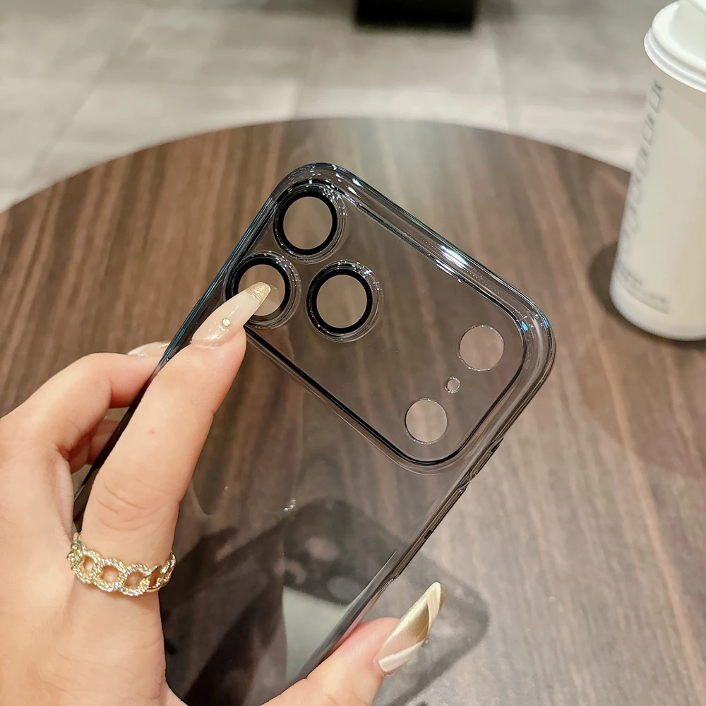 Custodia Rigida Per PC Ultra Trasparente Per IPhone 16 15 14 13 12 11 - Foto 11