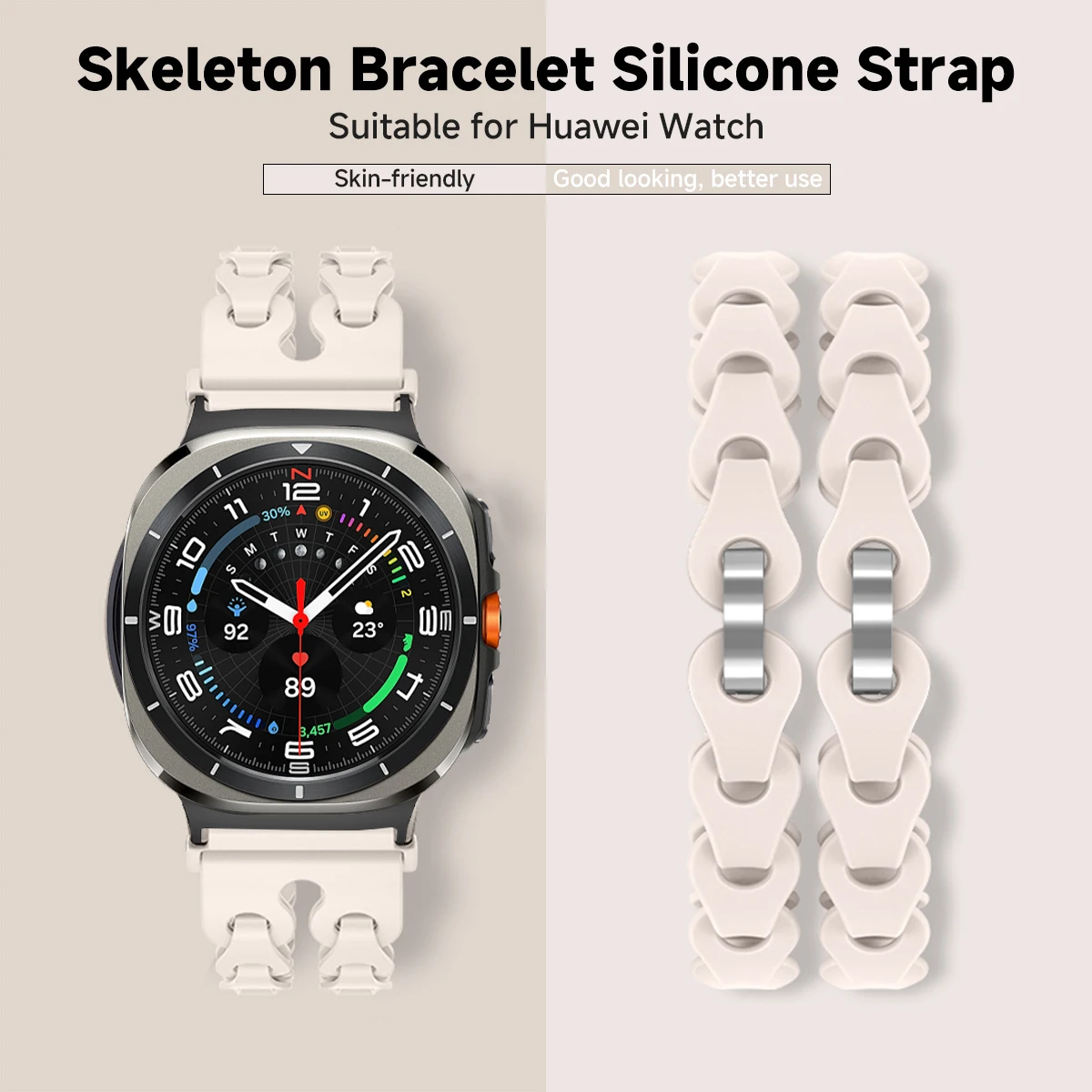 Silicone Chain Strap Replacement Wristband Bracelet