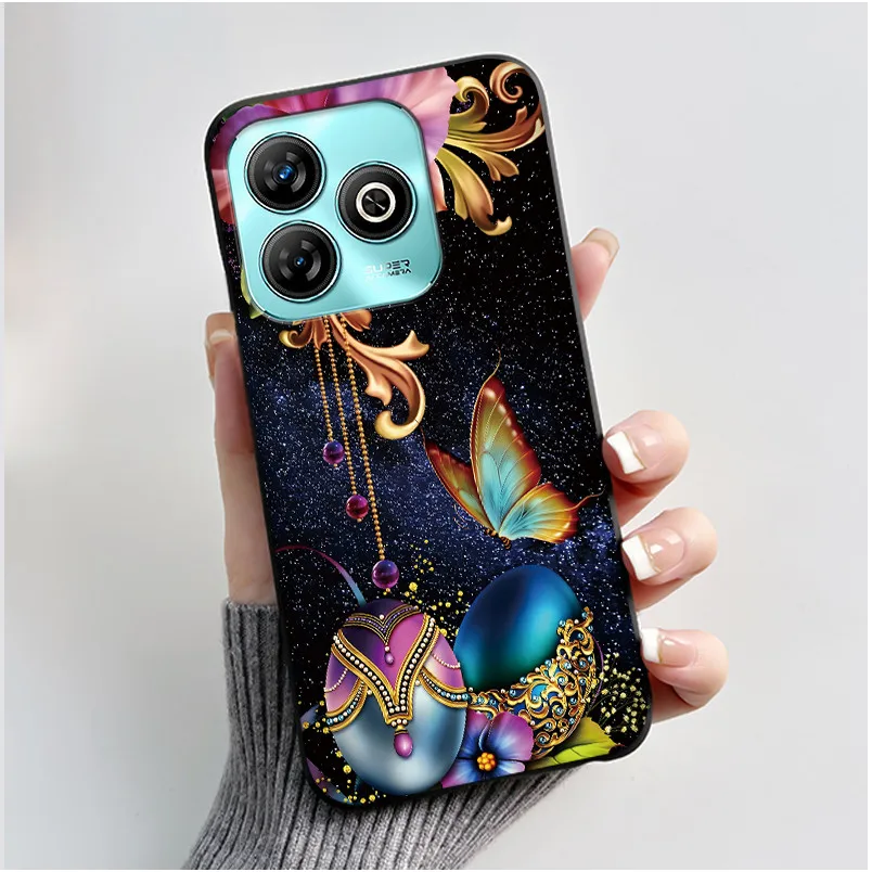 Aesthetic Cute Cat Black Shockproof Silicone Back Cover