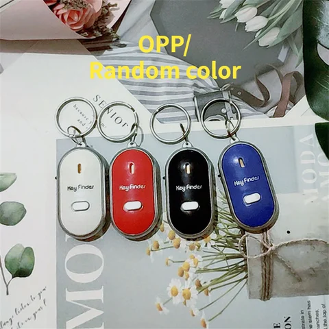 Whistle Key Finder Flashing Beeping Sound Control Alarm Anti-Lost Key Locator Finder Tracker with Key Ring