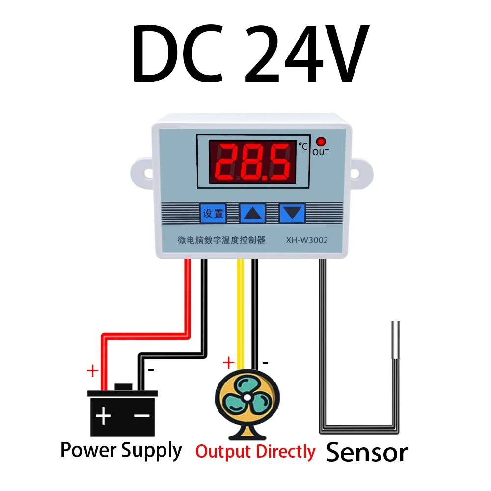 Professional Digital LED Temperature Controller with Thermostat Regulator, 10A Capacity