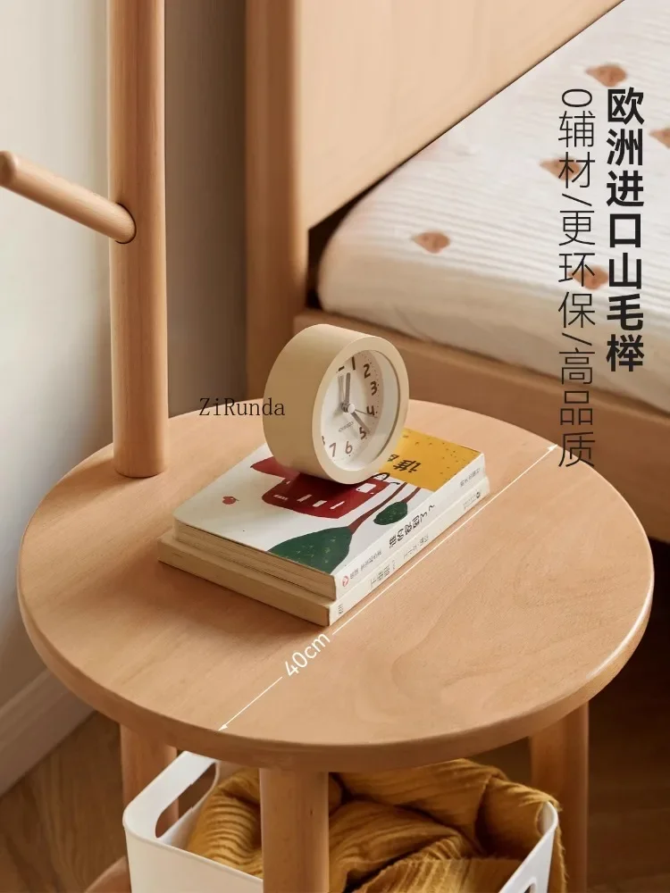 *Solid Wood Children's Bedside Table Modern Bedroom Simple Hanging Floor Hanger Entrance Coat Rack