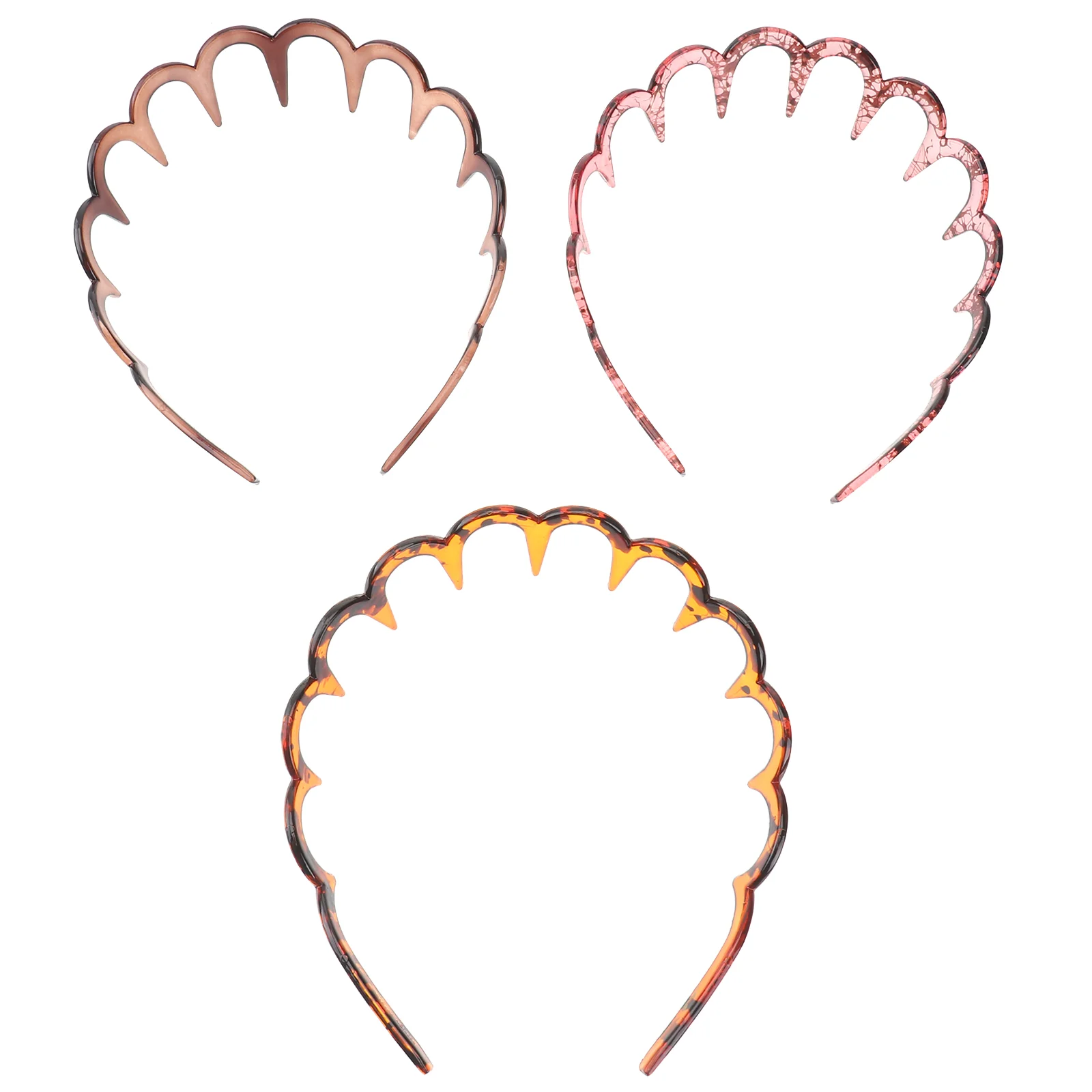 

Hair Comb Headband Sharks Hairband Resin Hard Hair Hoops for, 3Pcs ( Style 1 )