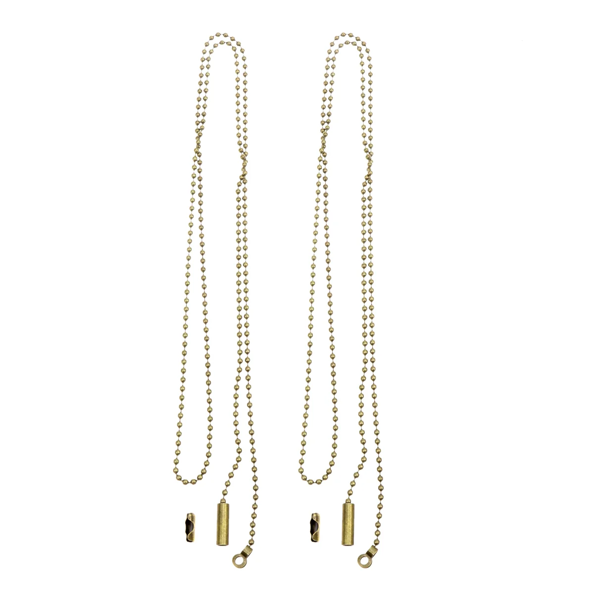 2 Pcs Ceiling Pull Chain with Connector Extender Matching Lamp Accessories Fan Cable Beaded