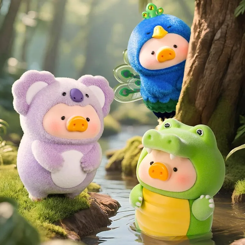New Lulu The Piggy Animal Party Series Blind Box Flocking Figures