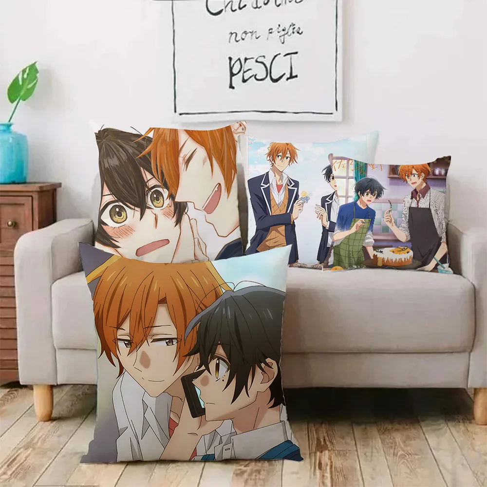 S-Sasaki and MiyanoS Pillow Covers Cartoon Sofa Decorative Home Double-sided Printing Short Plush Cute Cushion Cover 2