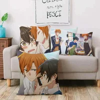 S-Sasaki and MiyanoS Pillow Covers Cartoon Sofa Decorative Home Double-sided Printing Short Plush Cute Cushion Cover 2