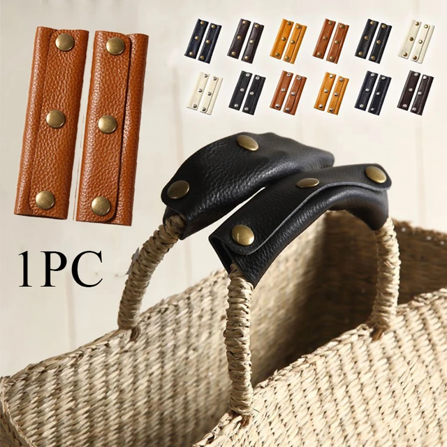  IUAQDP 2 Pieces Leather Luggage Handle Wraps Handbag Handle  Grip Protectors, Soft Purse Strap Cover Pad with Brass Clasps for Wallet Tote  Bag Suitcase Travel Bag Shopping Bag, Black : Clothing